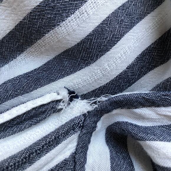 American Eagle Outfitters Tie Front Stripe Crop Top Women's Large - Picture 9 of 14